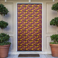 Brisbane Broncos Mascot Door Cover Tropical Hibiscus Floral Seamless Rugby Mascot