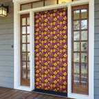 Brisbane Broncos Mascot Door Cover Tropical Hibiscus Floral Seamless Rugby Mascot