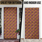 Brisbane Broncos Mascot Door Cover Tropical Hibiscus Floral Seamless Rugby Mascot