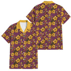Brisbane Broncos Mascot Family Matching Tank Maxi Dress and Hawaiian Shirt Tropical Hibiscus Floral Seamless Rugby Mascot