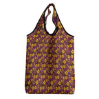 Brisbane Broncos Mascot Grocery Bag Tropical Hibiscus Floral Seamless Rugby Mascot