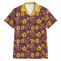 Brisbane Broncos Mascot Hawaiian Shirt Tropical Hibiscus Floral Seamless Rugby Mascot