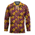 Brisbane Broncos Mascot Hockey Jersey Tropical Hibiscus Floral Seamless Rugby Mascot