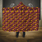 Brisbane Broncos Mascot Hooded Blanket Tropical Hibiscus Floral Seamless Rugby Mascot