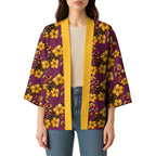 Brisbane Broncos Mascot Kimono Tropical Hibiscus Floral Seamless Rugby Mascot