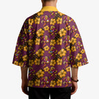 Brisbane Broncos Mascot Kimono Tropical Hibiscus Floral Seamless Rugby Mascot