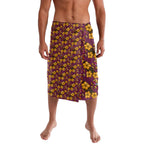 Brisbane Broncos Mascot Lavalava Tropical Hibiscus Floral Seamless Rugby Mascot