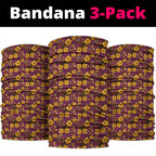 Brisbane Broncos Mascot Neck Gaiter Tropical Hibiscus Floral Seamless Rugby Mascot