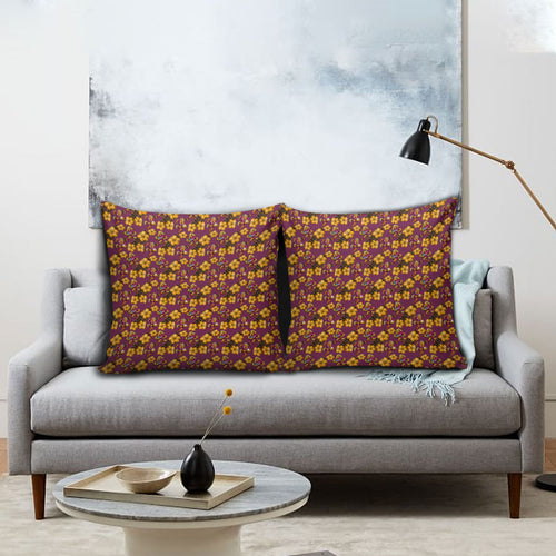 Brisbane Broncos Mascot Pillow Cover Tropical Hibiscus Floral Seamless Rugby Mascot