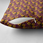 Brisbane Broncos Mascot Pillow Cover Tropical Hibiscus Floral Seamless Rugby Mascot