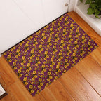 Brisbane Broncos Mascot Rubber Doormat Tropical Hibiscus Floral Seamless Rugby Mascot