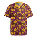 Brisbane Broncos Mascot Rugby Jersey Tropical Hibiscus Floral Seamless Rugby Mascot