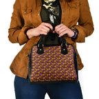 Brisbane Broncos Mascot Shoulder Handbag Tropical Hibiscus Floral Seamless Rugby Mascot