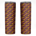 Brisbane Broncos Mascot Skinny Tumbler Tropical Hibiscus Floral Seamless Rugby Mascot