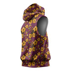 Brisbane Broncos Mascot Sleeveless Hoodie Tropical Hibiscus Floral Seamless Rugby Mascot