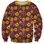 Brisbane Broncos Mascot Sweatshirt Tropical Hibiscus Floral Seamless Rugby Mascot
