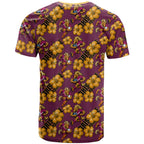 Brisbane Broncos Mascot T Shirt Tropical Hibiscus Floral Seamless Rugby Mascot