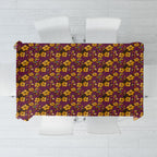 Brisbane Broncos Mascot Tablecloth Tropical Hibiscus Floral Seamless Rugby Mascot