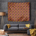 Brisbane Broncos Mascot Tapestry Tropical Hibiscus Floral Seamless Rugby Mascot