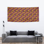 Brisbane Broncos Mascot Tapestry Tropical Hibiscus Floral Seamless Rugby Mascot