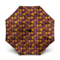 Brisbane Broncos Mascot Umbrella Tropical Hibiscus Floral Seamless Rugby Mascot