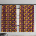 Brisbane Broncos Mascot Window Curtain Tropical Hibiscus Floral Seamless Rugby Mascot