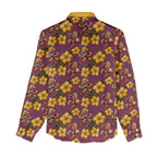 Brisbane Broncos Mascot Women Casual Shirt Tropical Hibiscus Floral Seamless Rugby Mascot
