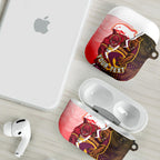 Personalized Brisbane Broncos vs Dolphins AirPods Case Rivalry Dynamic Sports Rugby Mascot Graphic Art