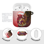 Personalized Brisbane Broncos vs Dolphins AirPods Case Rivalry Dynamic Sports Rugby Mascot Graphic Art