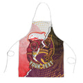 Personalized Brisbane Broncos vs Dolphins Apron Rivalry Dynamic Sports Rugby Mascot Graphic Art