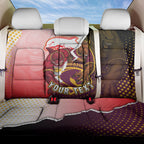 Personalized Brisbane Broncos vs Dolphins Back Car Seat Cover Rivalry Dynamic Sports Rugby Mascot Graphic Art