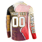 Personalized Brisbane Broncos vs Dolphins Button Sweatshirt Rivalry Dynamic Sports Rugby Mascot Graphic Art