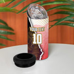 Personalized Brisbane Broncos vs Dolphins 4 in 1 Can Cooler Tumbler Rivalry Dynamic Sports Rugby Mascot Graphic Art