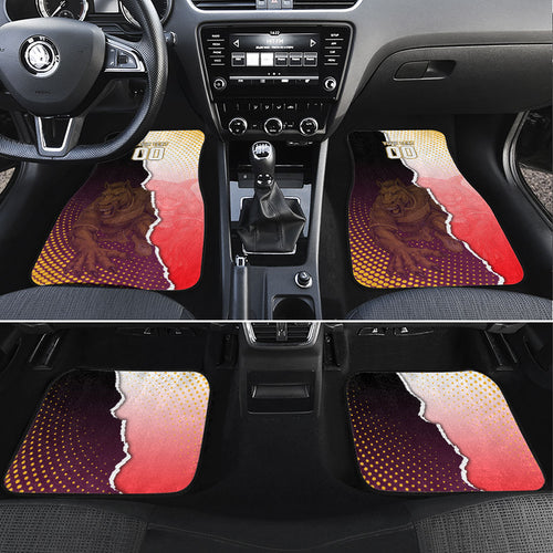 Personalized Brisbane Broncos vs Dolphins Car Mats Rivalry Dynamic Sports Rugby Mascot Graphic Art