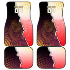 Personalized Brisbane Broncos vs Dolphins Car Mats Rivalry Dynamic Sports Rugby Mascot Graphic Art