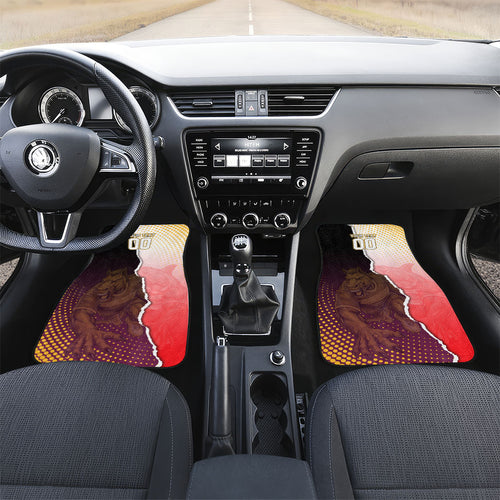 Personalized Brisbane Broncos vs Dolphins Car Mats Rivalry Dynamic Sports Rugby Mascot Graphic Art