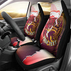 Personalized Brisbane Broncos vs Dolphins Car Seat Cover Rivalry Dynamic Sports Rugby Mascot Graphic Art