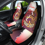 Personalized Brisbane Broncos vs Dolphins Car Seat Cover Rivalry Dynamic Sports Rugby Mascot Graphic Art