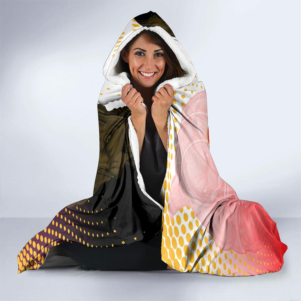 Personalized Brisbane Broncos vs Dolphins Hooded Blanket Rivalry Dynamic Sports Rugby Mascot Graphic Art