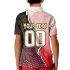 Personalized Brisbane Broncos vs Dolphins Kid Polo Shirt Rivalry Dynamic Sports Rugby Mascot Graphic Art