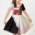 Personalized Brisbane Broncos vs Dolphins Kid Short Sleeve Dress Rivalry Dynamic Sports Rugby Mascot Graphic Art