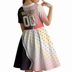 Personalized Brisbane Broncos vs Dolphins Kid Short Sleeve Dress Rivalry Dynamic Sports Rugby Mascot Graphic Art