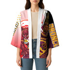 Personalized Brisbane Broncos vs Dolphins Kimono Rivalry Dynamic Sports Rugby Mascot Graphic Art