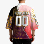 Personalized Brisbane Broncos vs Dolphins Kimono Rivalry Dynamic Sports Rugby Mascot Graphic Art