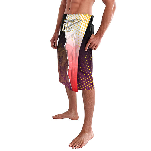 Personalized Brisbane Broncos vs Dolphins Lavalava Rivalry Dynamic Sports Rugby Mascot Graphic Art