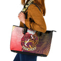 Personalized Brisbane Broncos vs Dolphins Leather Tote Bag Rivalry Dynamic Sports Rugby Mascot Graphic Art