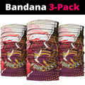Personalized Brisbane Broncos vs Dolphins Neck Gaiter Rivalry Dynamic Sports Rugby Mascot Graphic Art