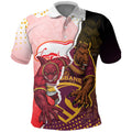 Personalized Brisbane Broncos vs Dolphins Polo Shirt Rivalry Dynamic Sports Rugby Mascot Graphic Art
