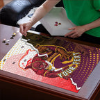 Personalized Brisbane Broncos vs Dolphins Puzzle Rivalry Dynamic Sports Rugby Mascot Graphic Art