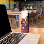 Personalized Brisbane Broncos vs Dolphins Skinny Tumbler Rivalry Dynamic Sports Rugby Mascot Graphic Art
